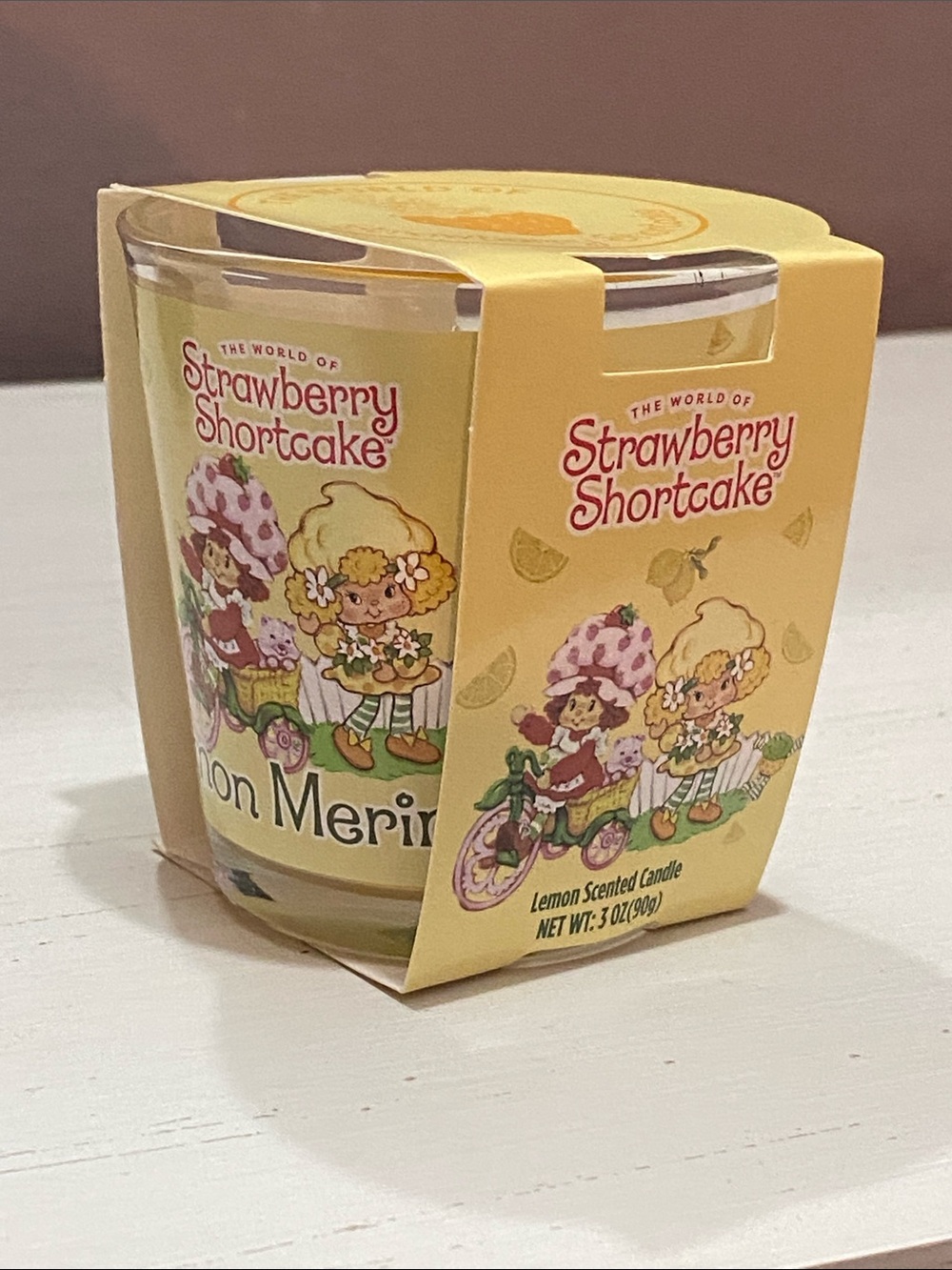 Strawberry Shortcake Lemon Scented Candle - Yellow